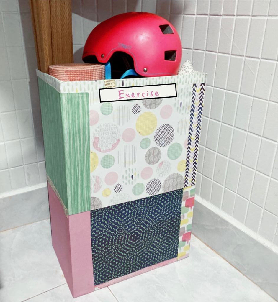 Repurposed Patchwork Storage Box