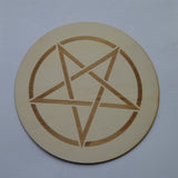 Wooden Pentagram Crystal Grid